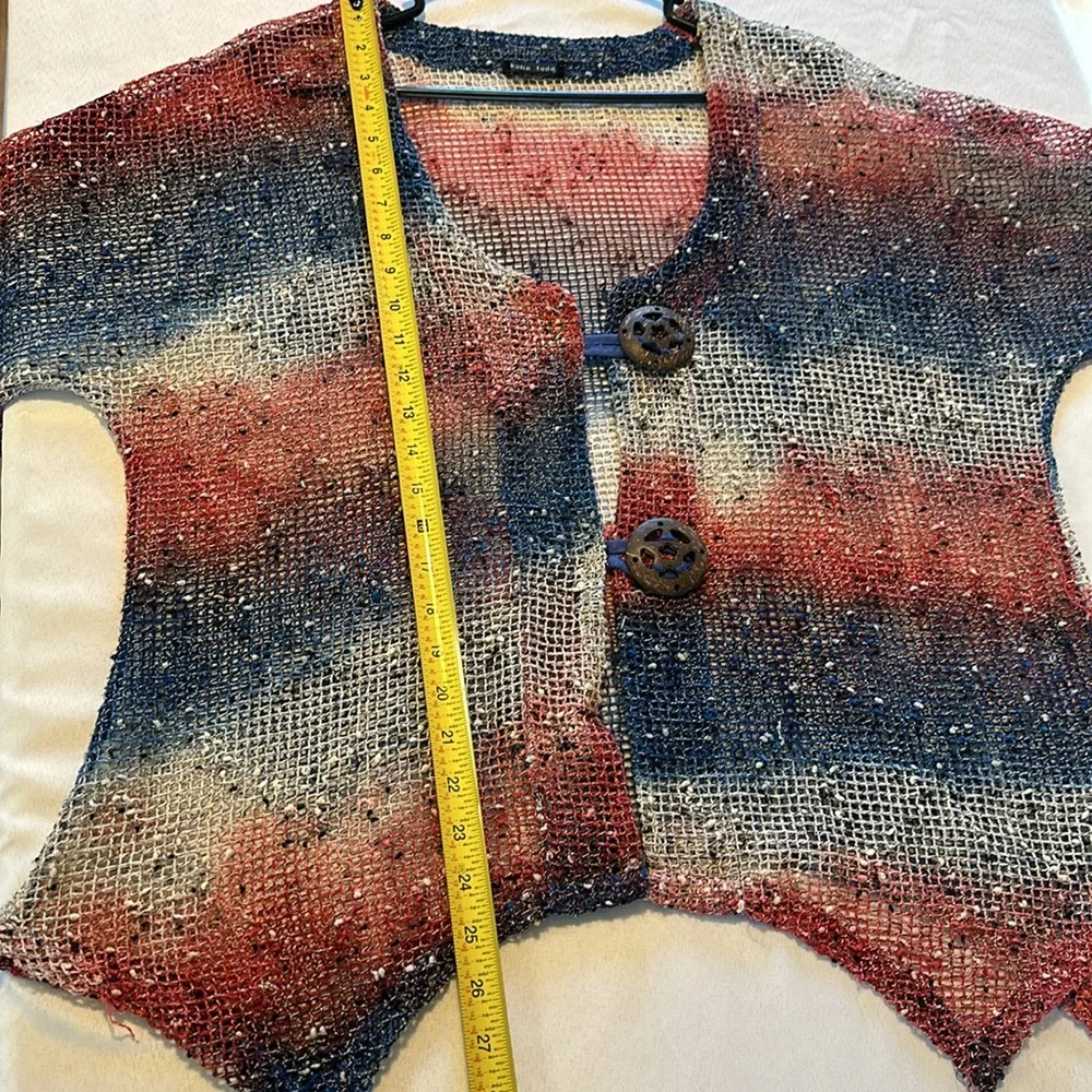 Katie Todd Mesh Cardigan‎ Patriotic